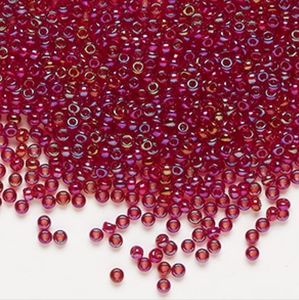 5/$20 Seed Bead Czech Glass Translucent Garnet Tube